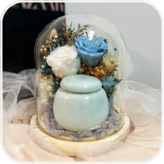 永生花盅（藍白款）